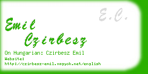 emil czirbesz business card